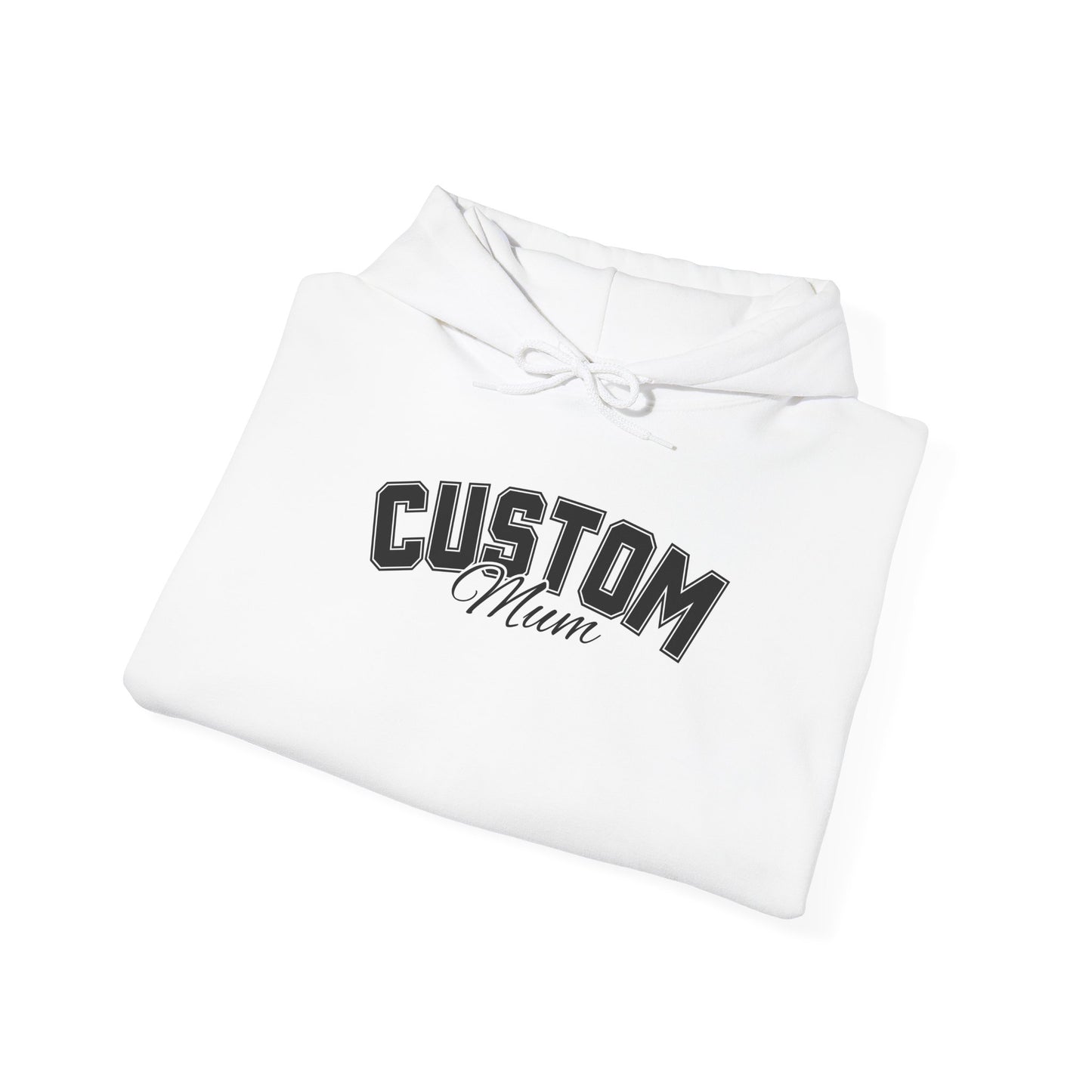 Dog breed mum hoodie with name on sleeve