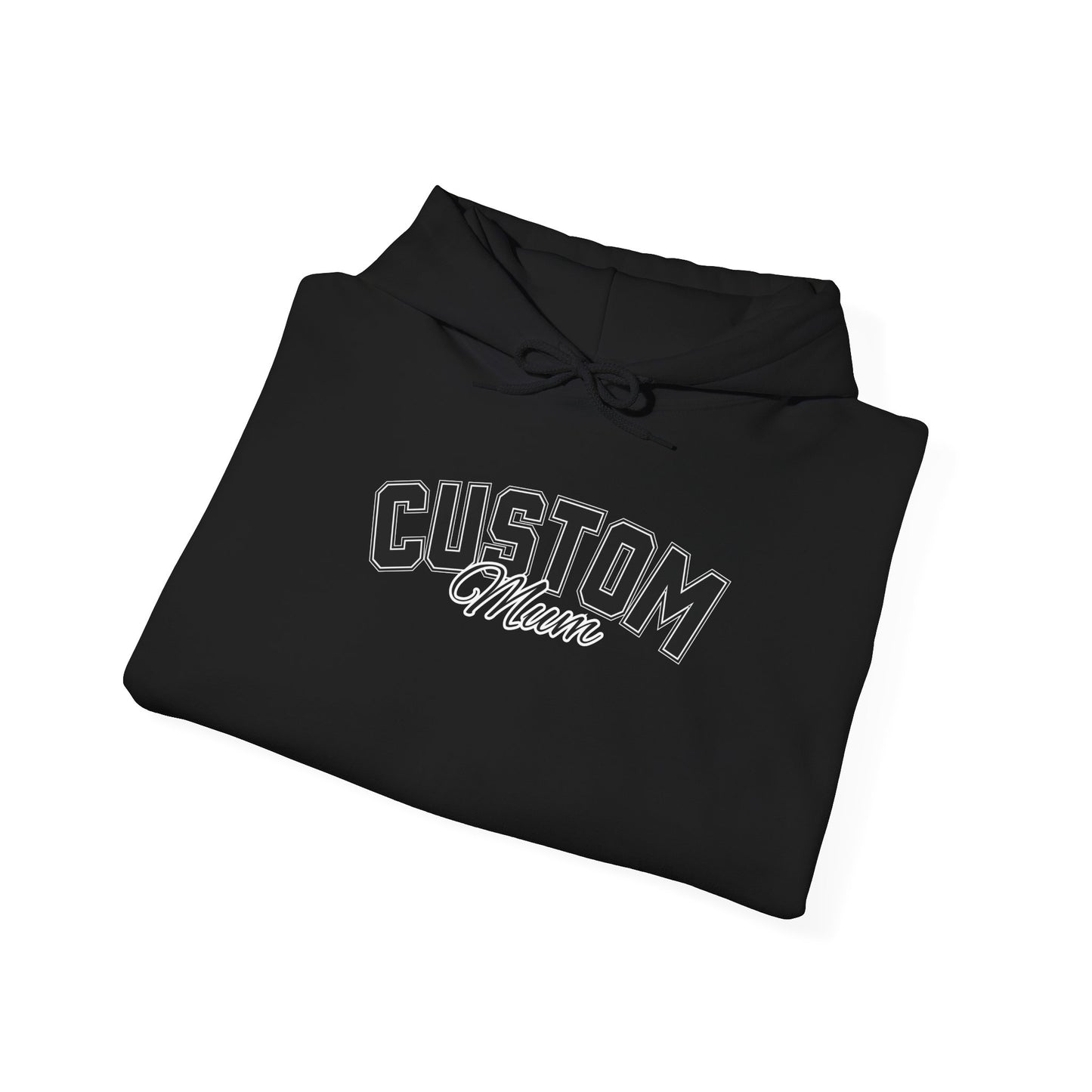 Dog breed mum hoodie with name on sleeve