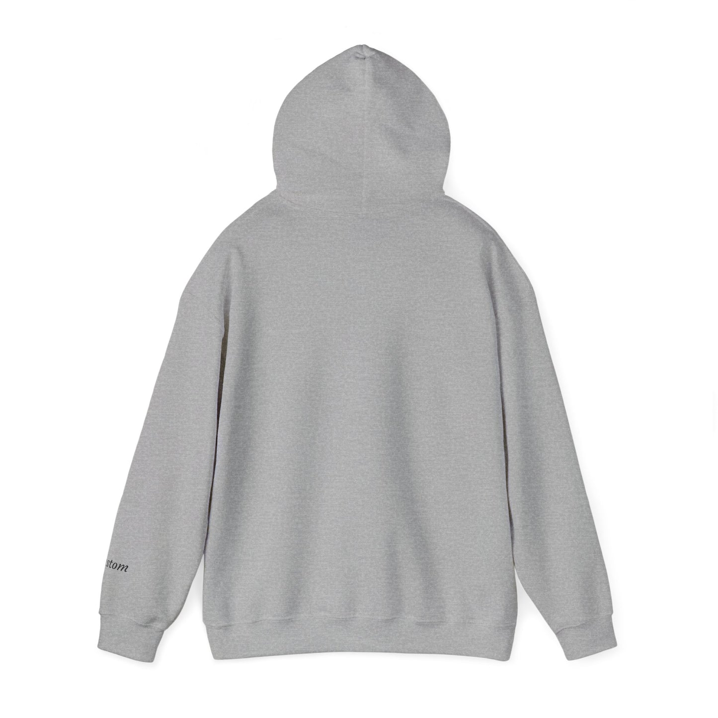 Dog breed dad hoodie with name on sleeve