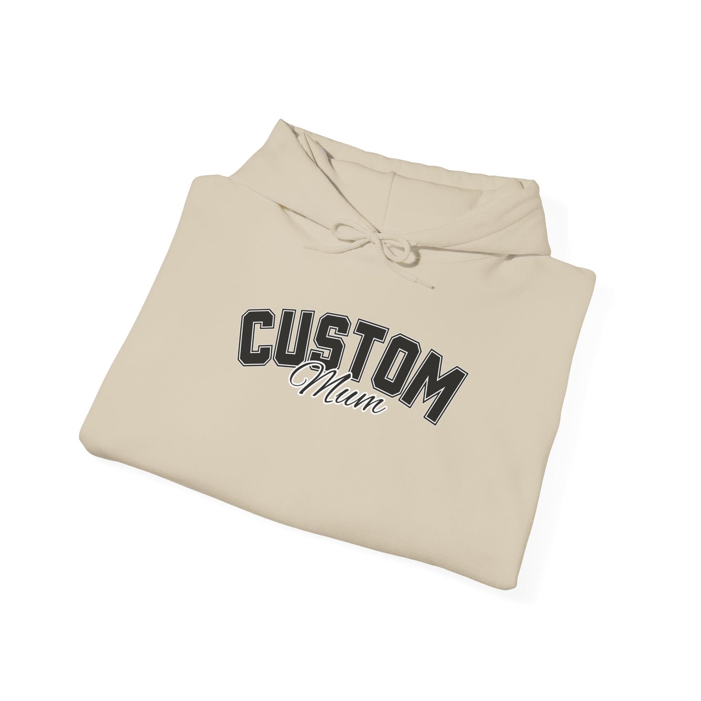 Dog breed mum hoodie with name on sleeve