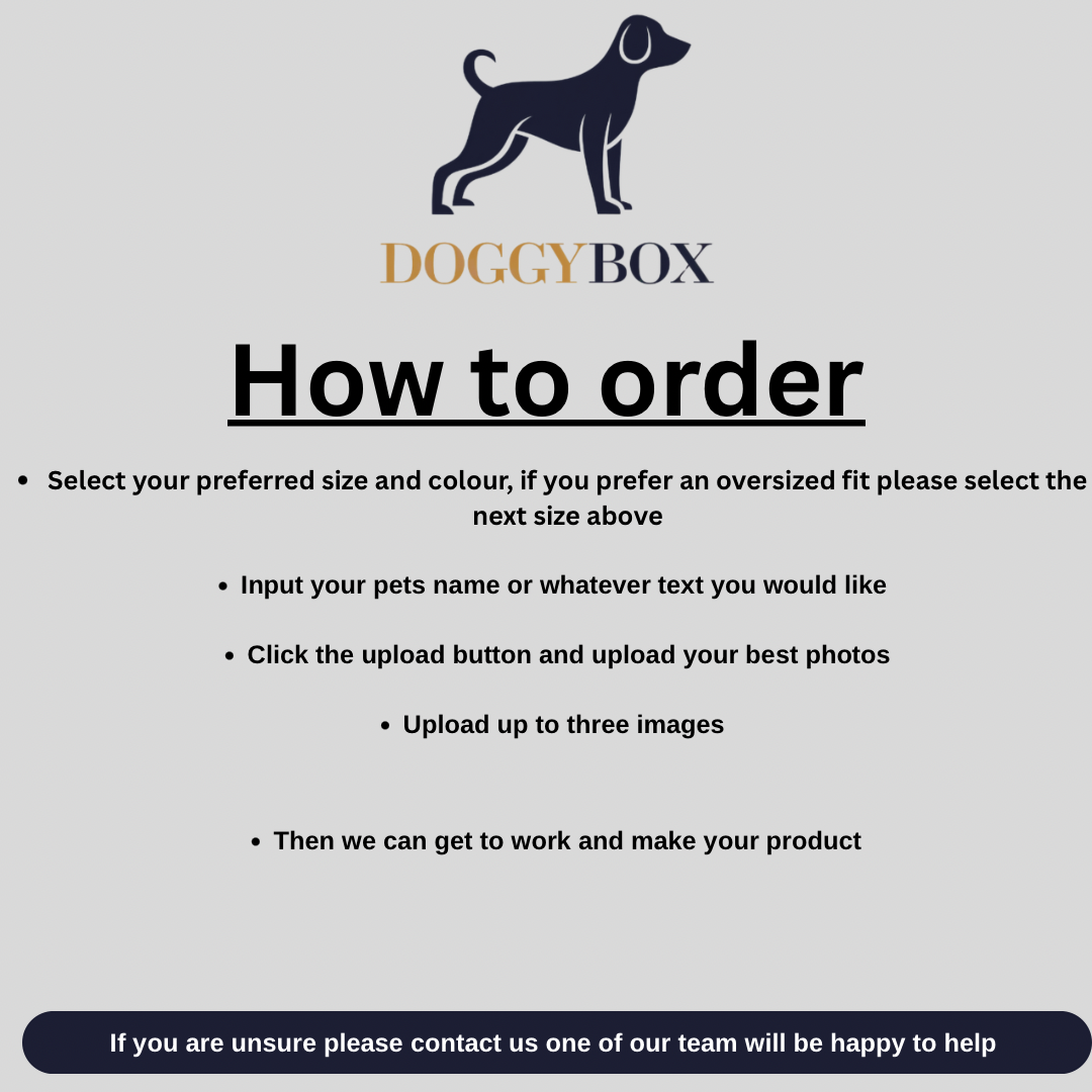 Personalised Vintage style dog photo and name T-shirt