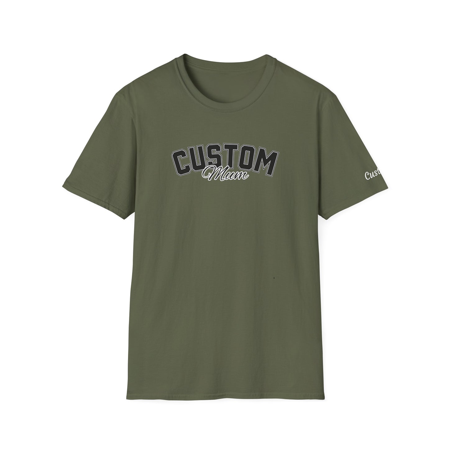 Dog mum custom breed shirt with name on sleeve
