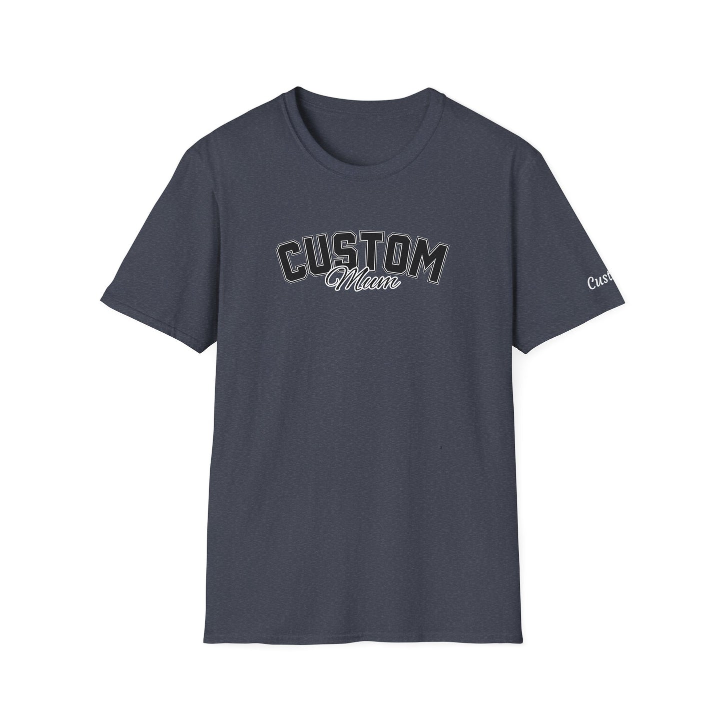 Dog mum custom breed shirt with name on sleeve