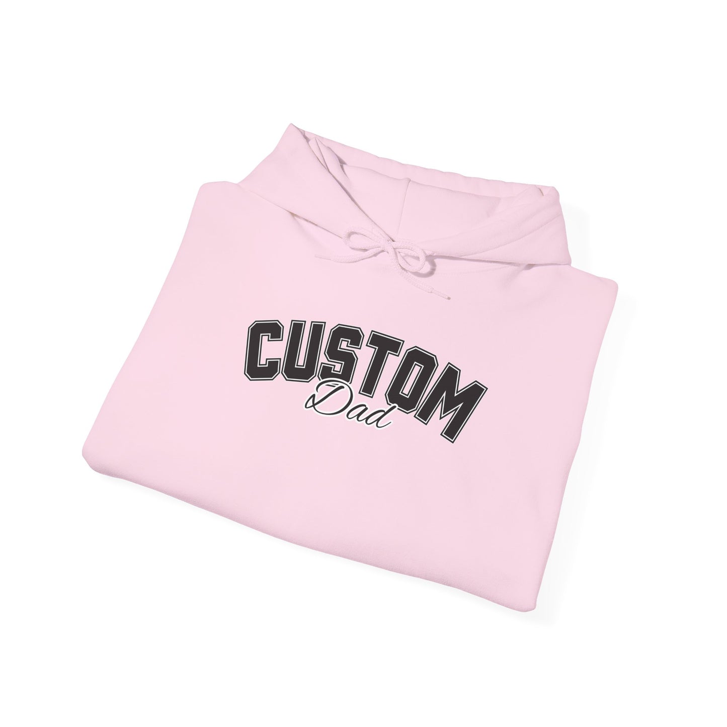 Dog breed dad hoodie with name on sleeve