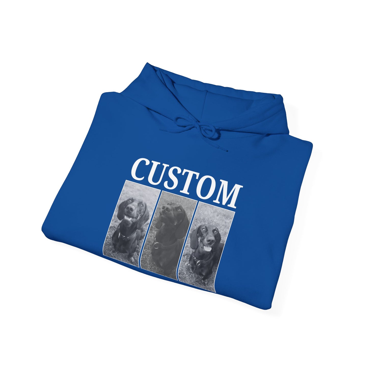 Custom dog name and photos vintage style black and white