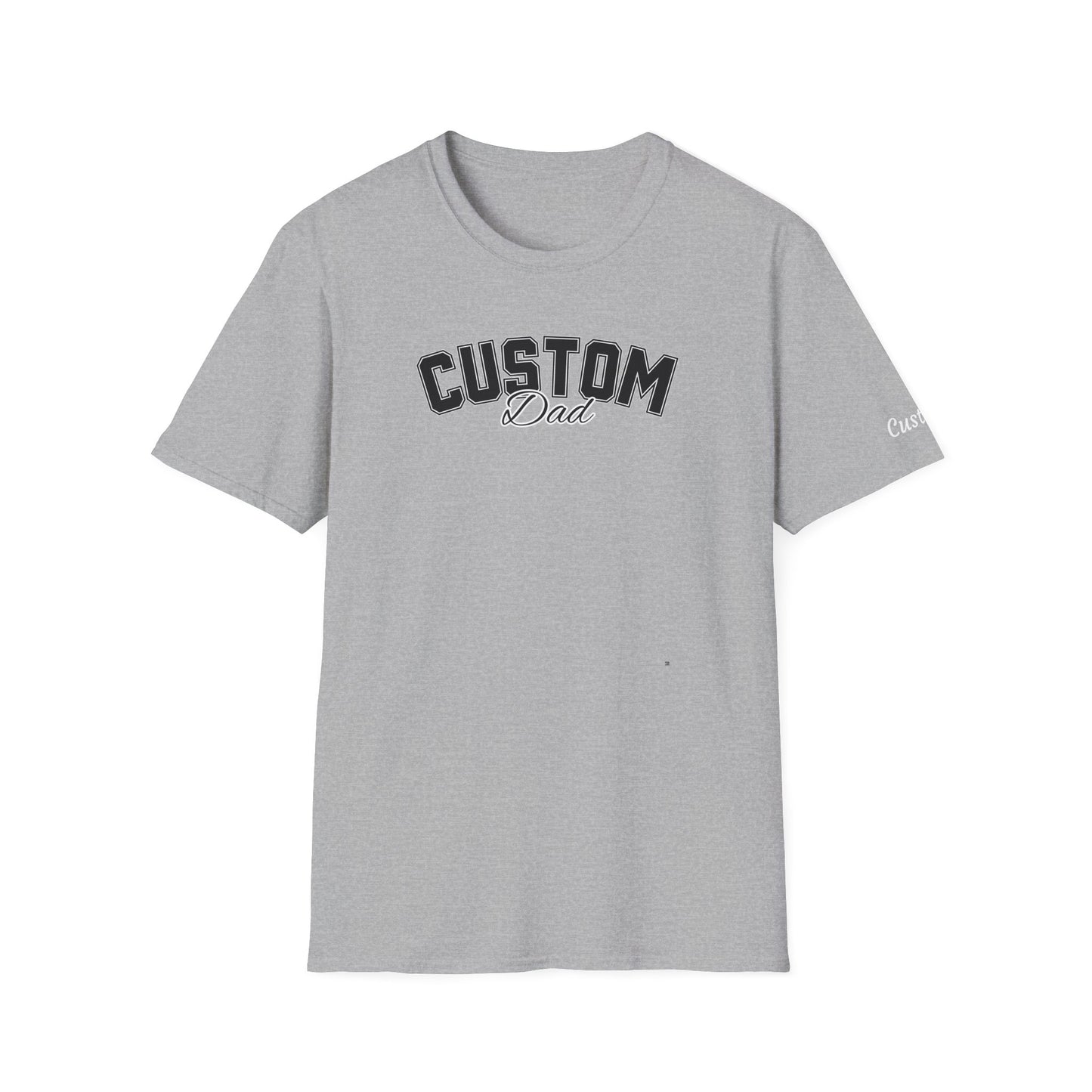 Dog dad custom breed shirt with name on sleeve