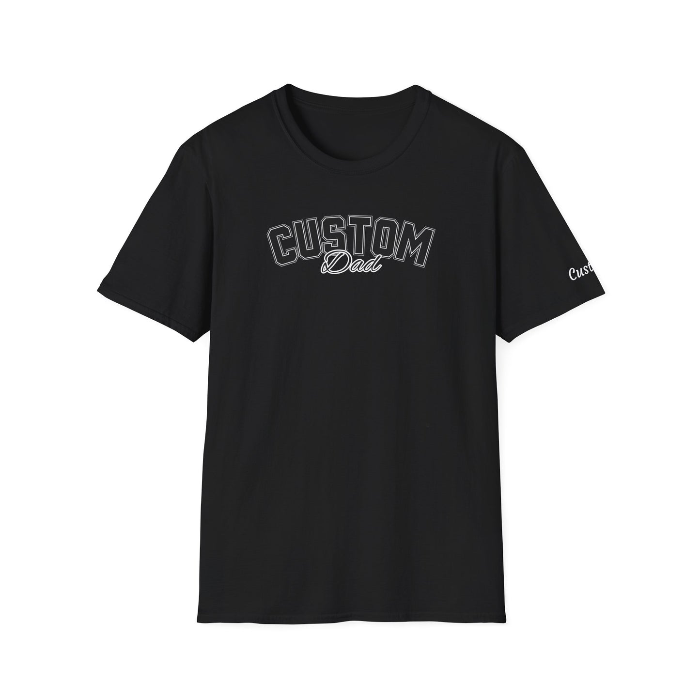 Dog dad custom breed shirt with name on sleeve