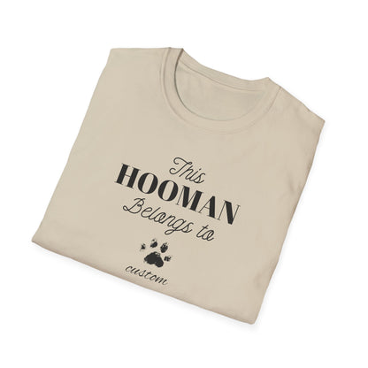 This HOOMAN belongs too t-shirt with your dogs name