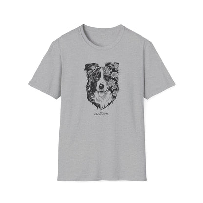 Custom dog breed floral design with your dogs name (any breed)