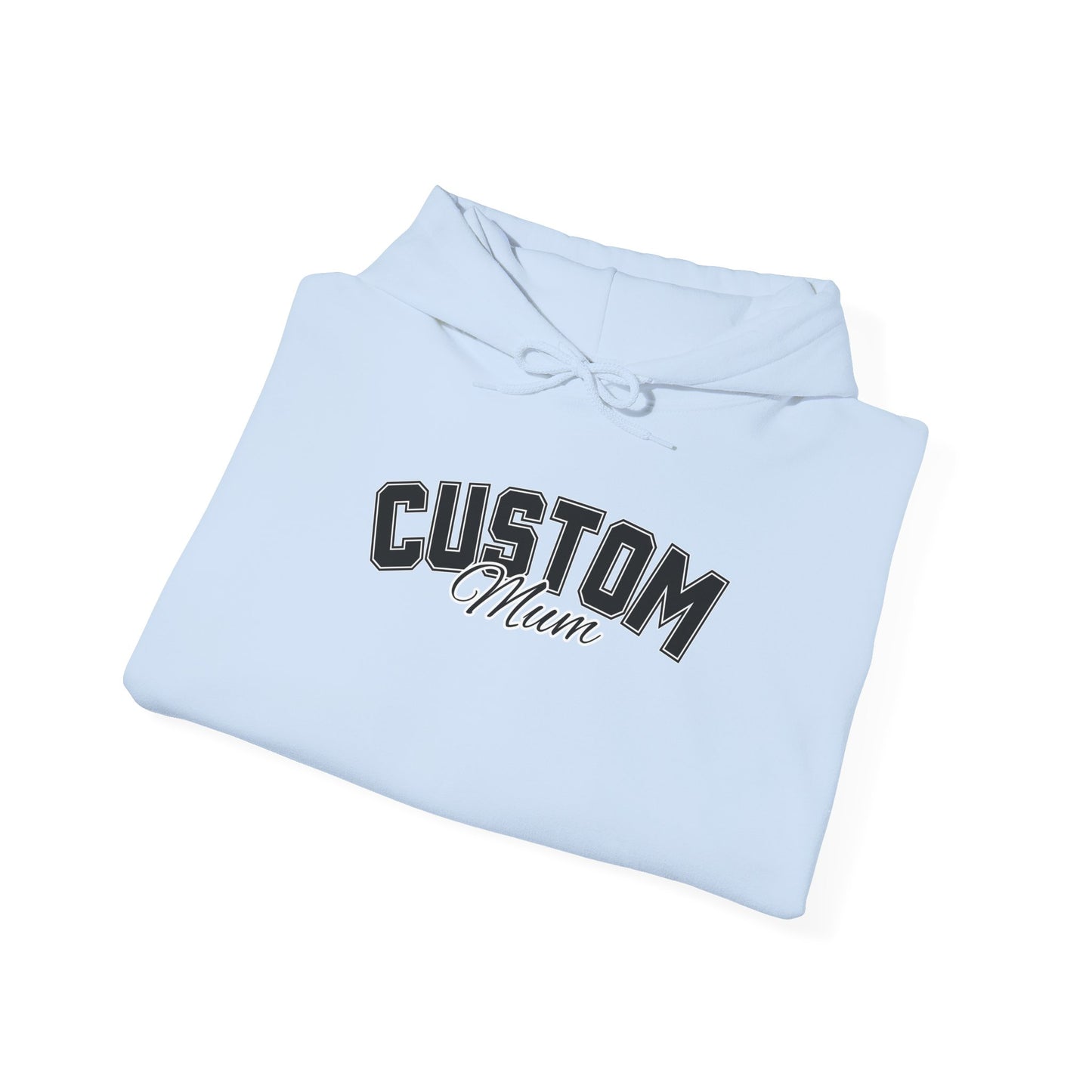 Dog breed mum hoodie with name on sleeve