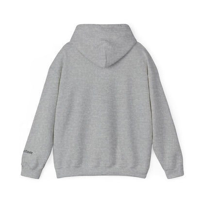 Dog breed dad hoodie with name on sleeve