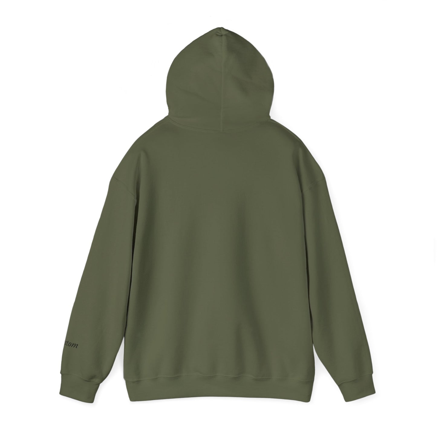 Dog breed dad hoodie with name on sleeve
